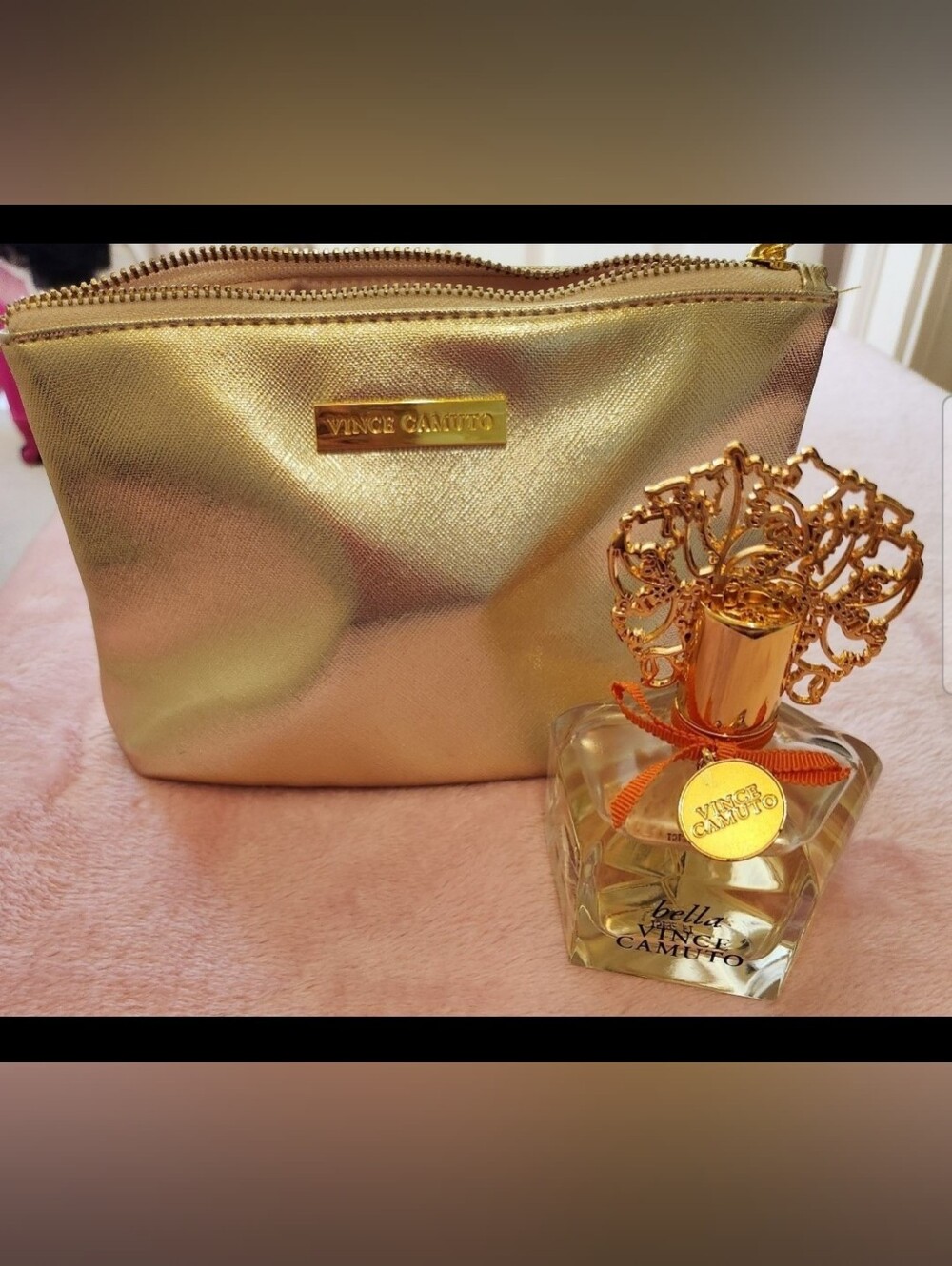 Vince Camuto Metallic Gold Cosmetic Pouch & MORE!!● Swipe & Read ■ Firm